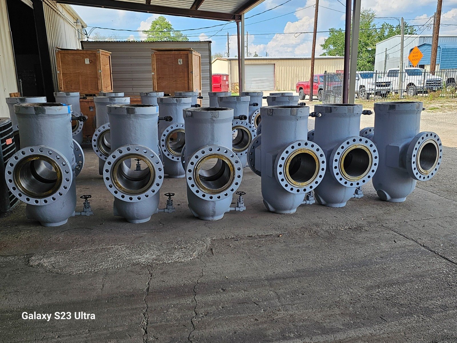 EPI Slab Gate Valves in storage yard