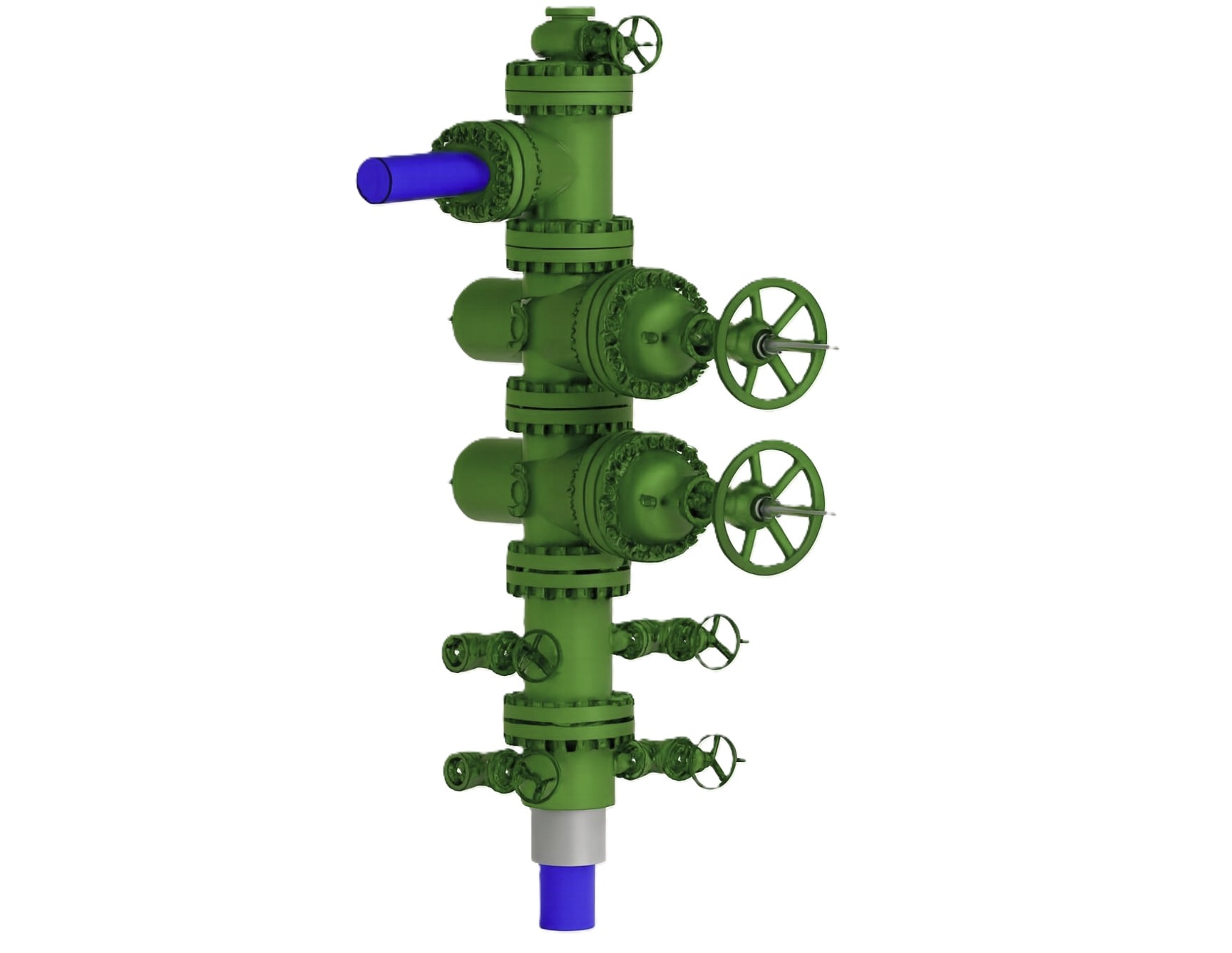 EPI Wellhead Assembly machined flange on lathe